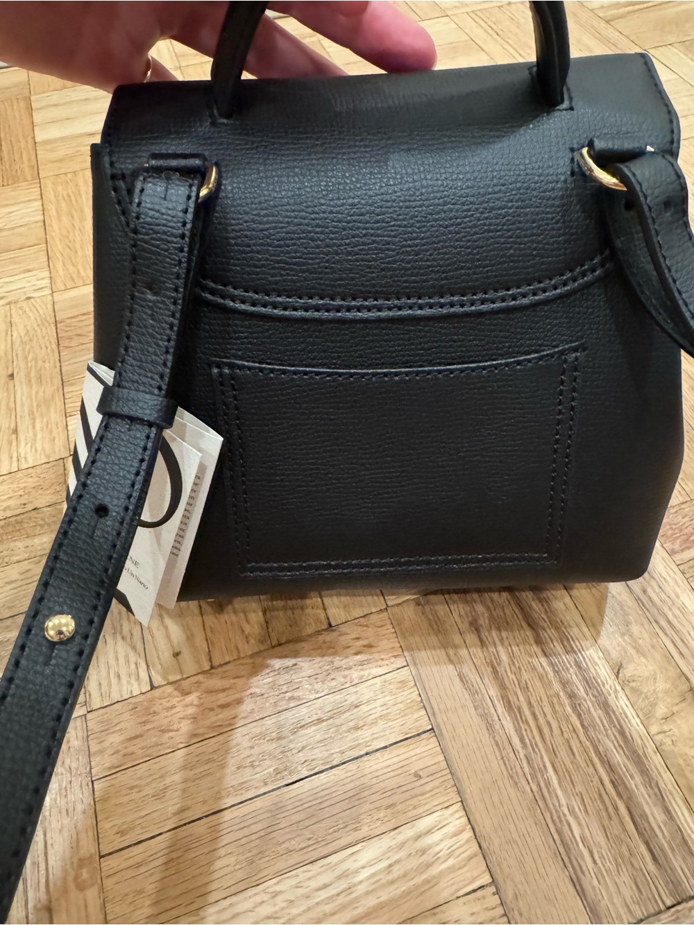 Mini Polene Numero Un Nano Handbag in Black - Picture 6 of 6